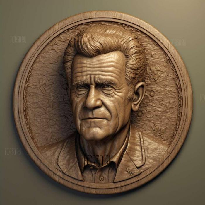 Mel Gibson 4 stl model for CNC